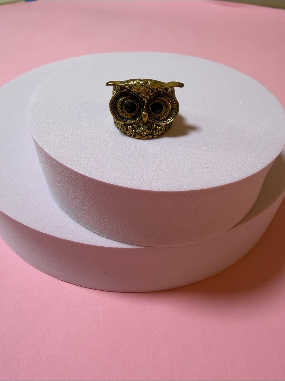 Vintage-Inspired Gold Owl Statement‎ Ring - Women Jewelry